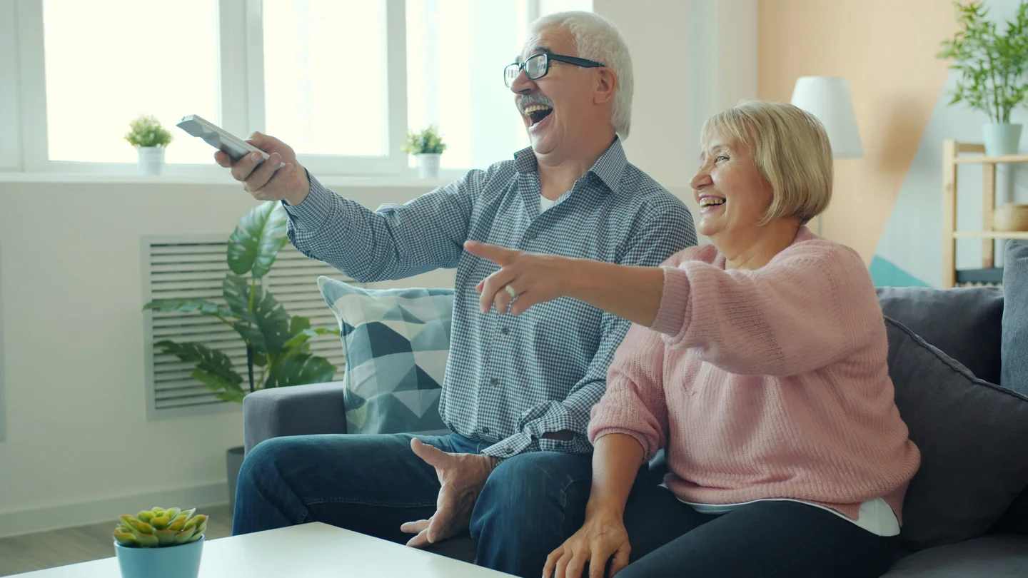 Family relaxing together in a living room
